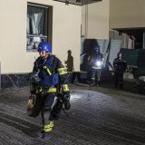 Des débris d'un drone ont chuté sur un immeuble résidentiel dans le centre de Kiev, provoquant un incendie (archives)..